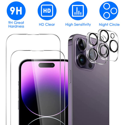 Camera Lens Protector for iPhone 12/13/14 - 9H Tempered Glass