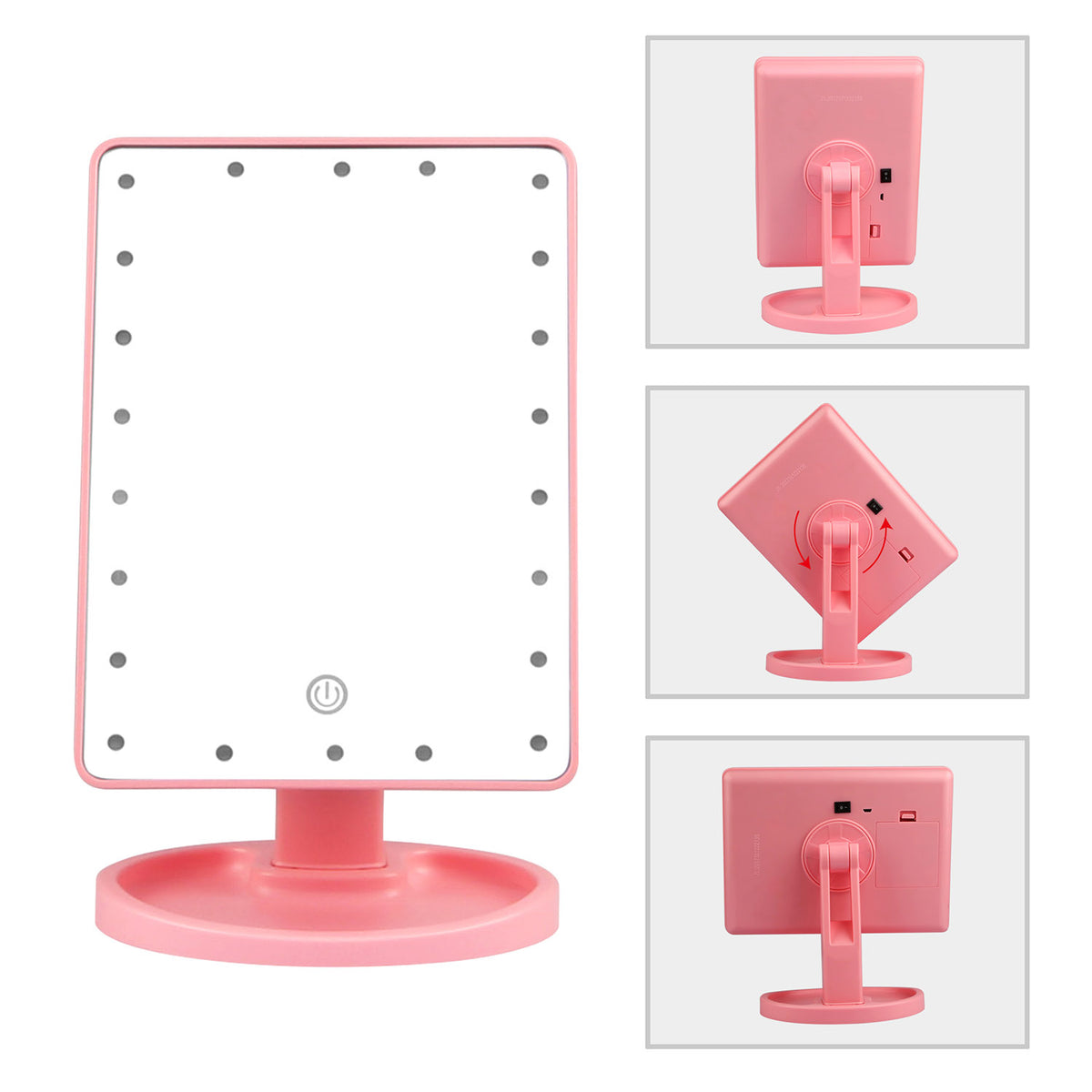 22 LED Lights Rechargeable Cosmetic Mirror