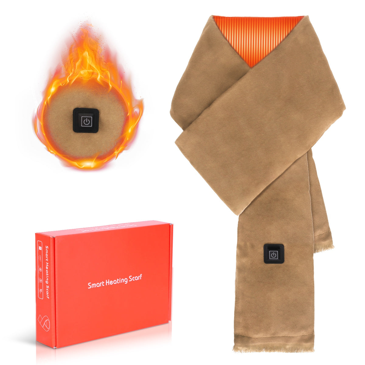 USB Heated Winter Scarf with 3 Temperature Settings