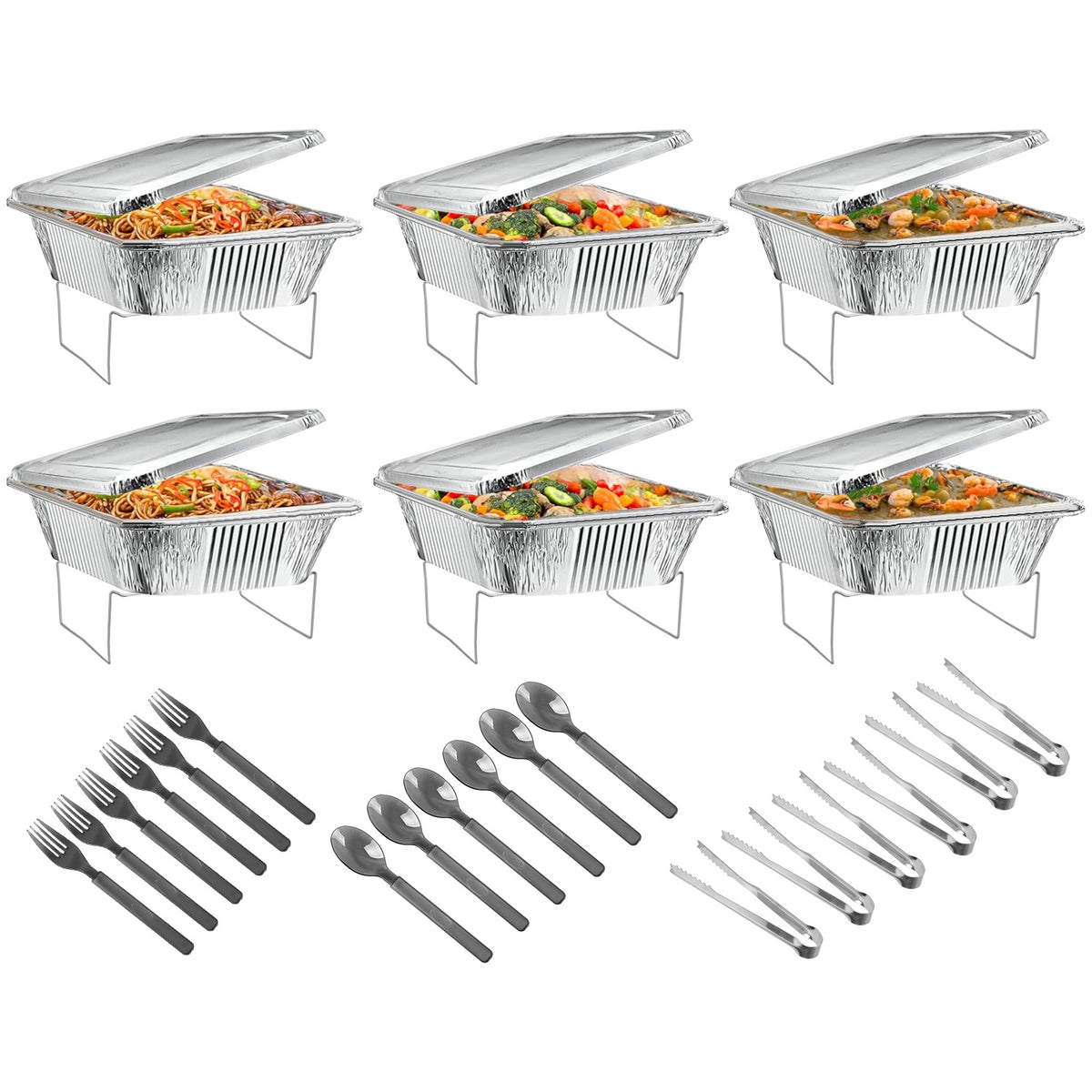 Disposable Chafing Dish Buffet Set - 36 Piece Party Server