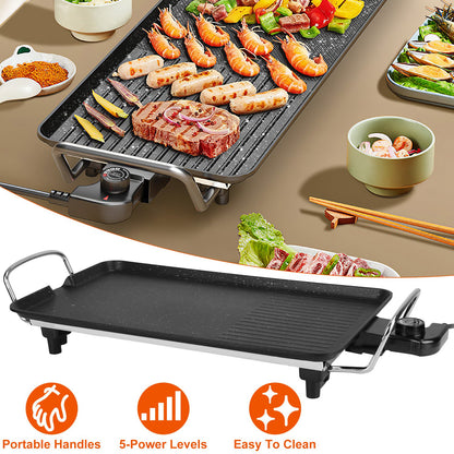 Electric Griddle Grill 1500W Non-Stick BBQ Hot Plate