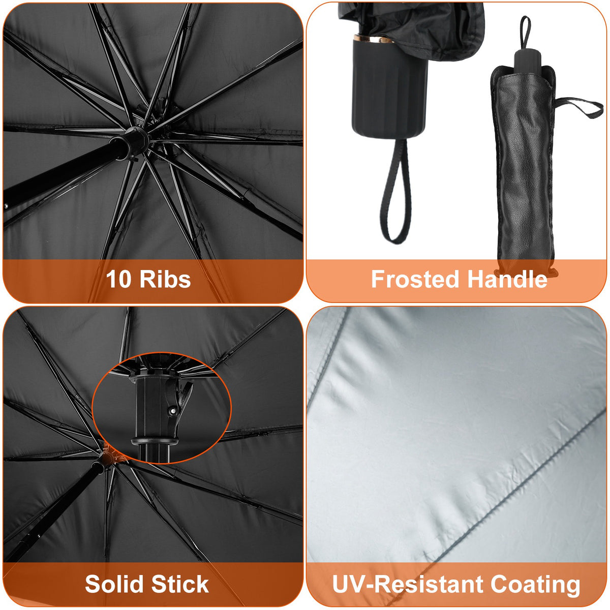 Foldable Car Windshield Sun Shade Umbrella 51x31 Inch