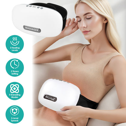 Abdominal Massager with Bian Stone, Red Light & Heat Therapy