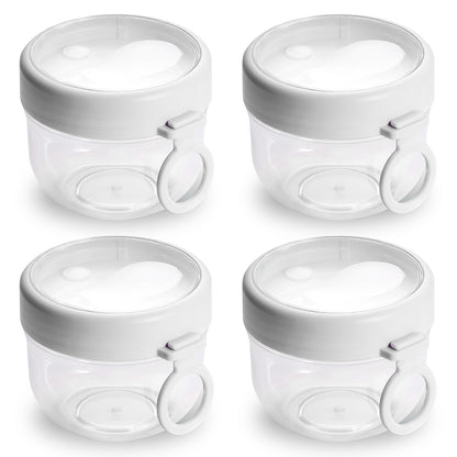 Overnight Oats Containers with Lids and Spoons, 20oz, 4-Pack