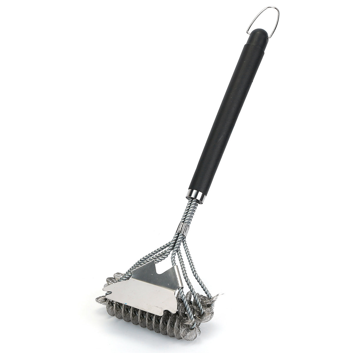 BBQ Grill Cleaning Brush with Scraper 16.5 Inch Handle