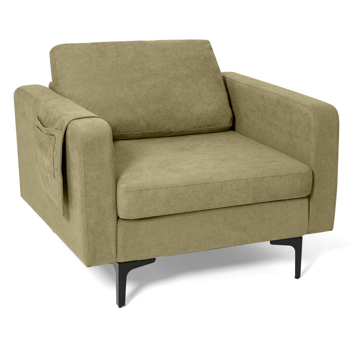 Convertible Accent Chair with Reversible Ottoman - 660 lbs