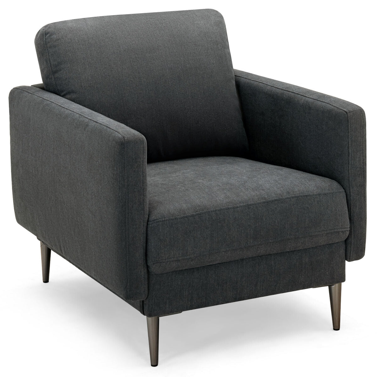 Upholstered Accent Chair with Removable Cushion