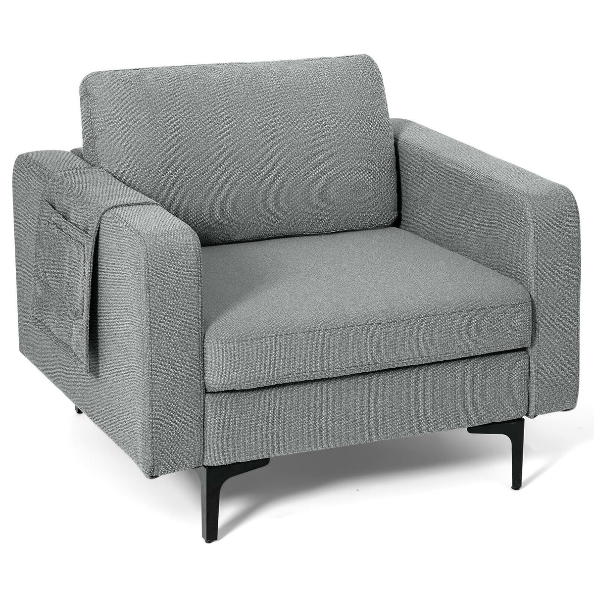 Convertible Accent Chair with Reversible Ottoman - 660 lbs