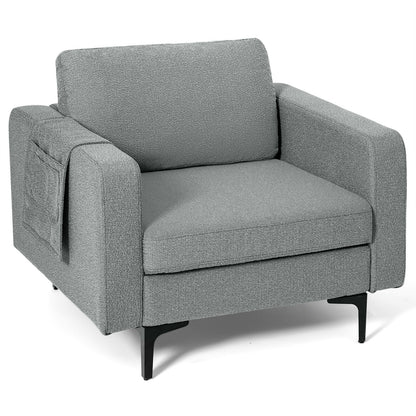 Convertible Accent Chair with Reversible Ottoman - 660 lbs