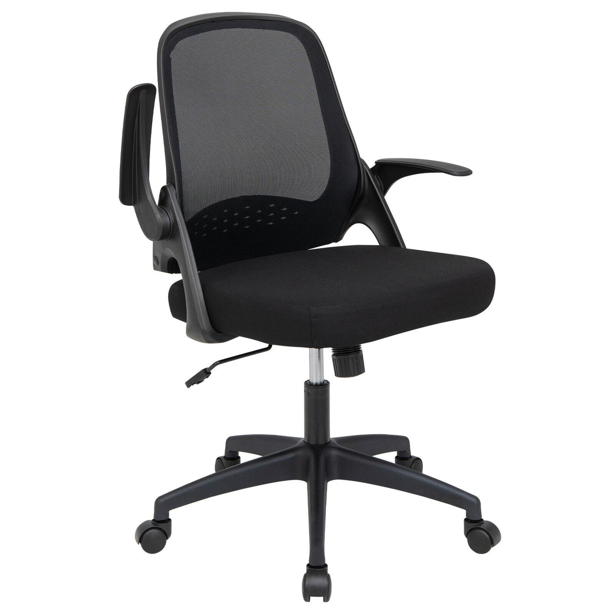 Mesh Office Chair with Flip-Up Armrests and Lumbar Support