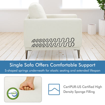 Upholstered Accent Chair with Removable Cushion