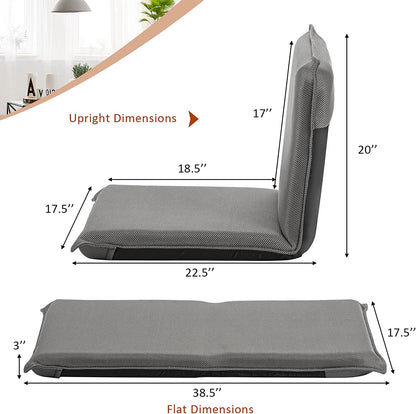 Adjustable Floor Chair with 6 Reclining Positions
