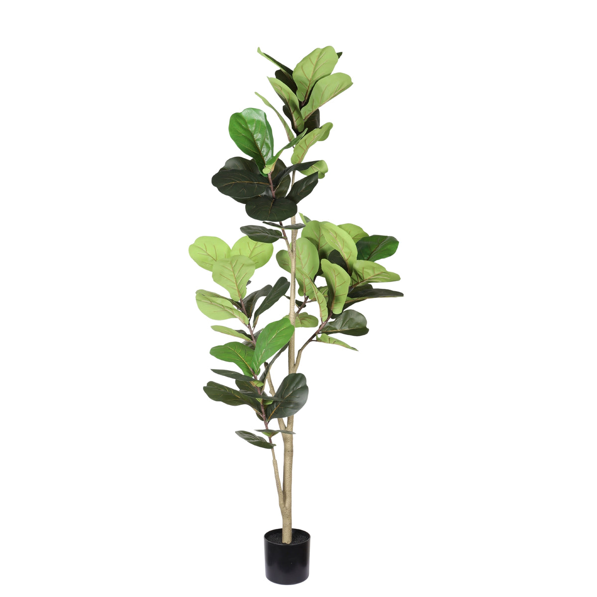 6FT Artificial Fiddle Leaf Fig Tree, Realistic Faux Fiddle Leaf Fig Plant with Fabric Leaves & Plastic Branches, Low Mai