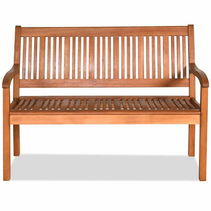 Eucalyptus Garden Bench for Two with Curved Backrest