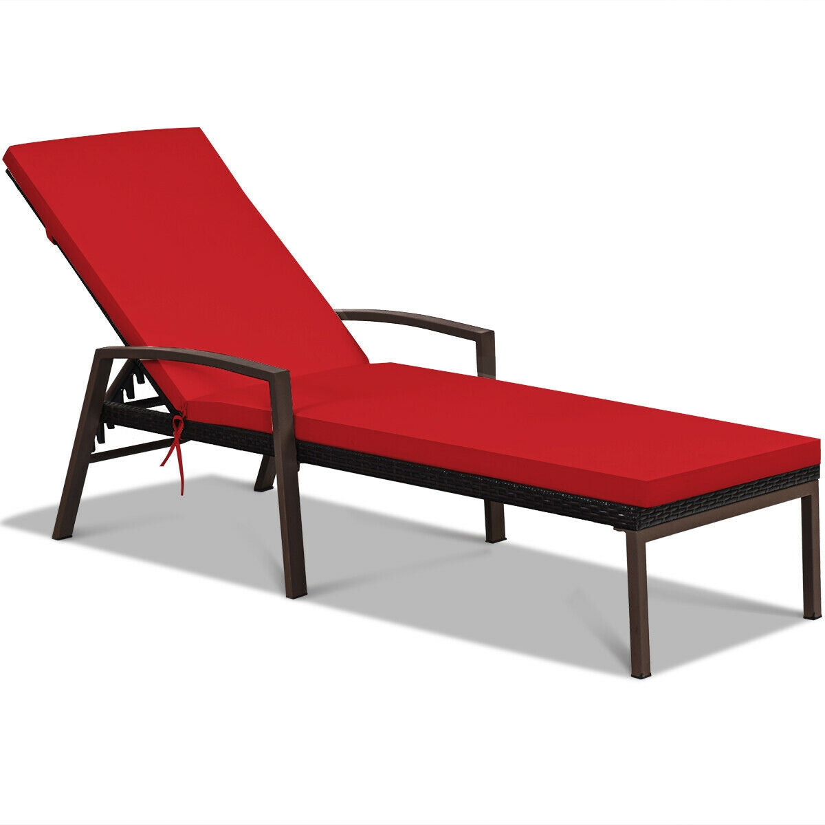 Adjustable Patio Chaise Lounge Chair Set with Cushions