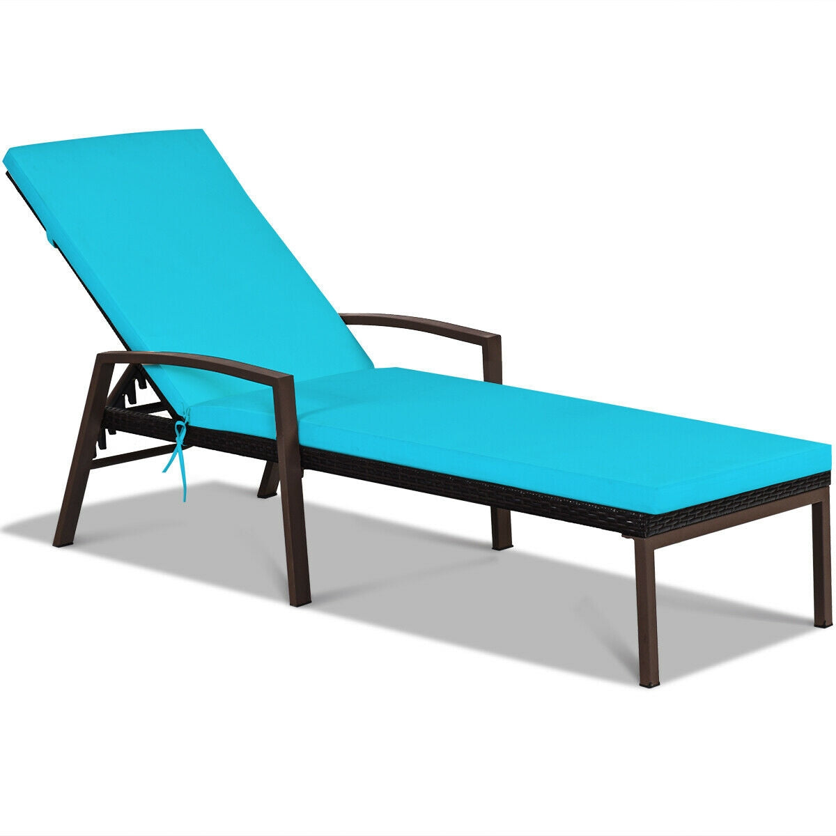 Adjustable Patio Chaise Lounge Chair Set with Cushions