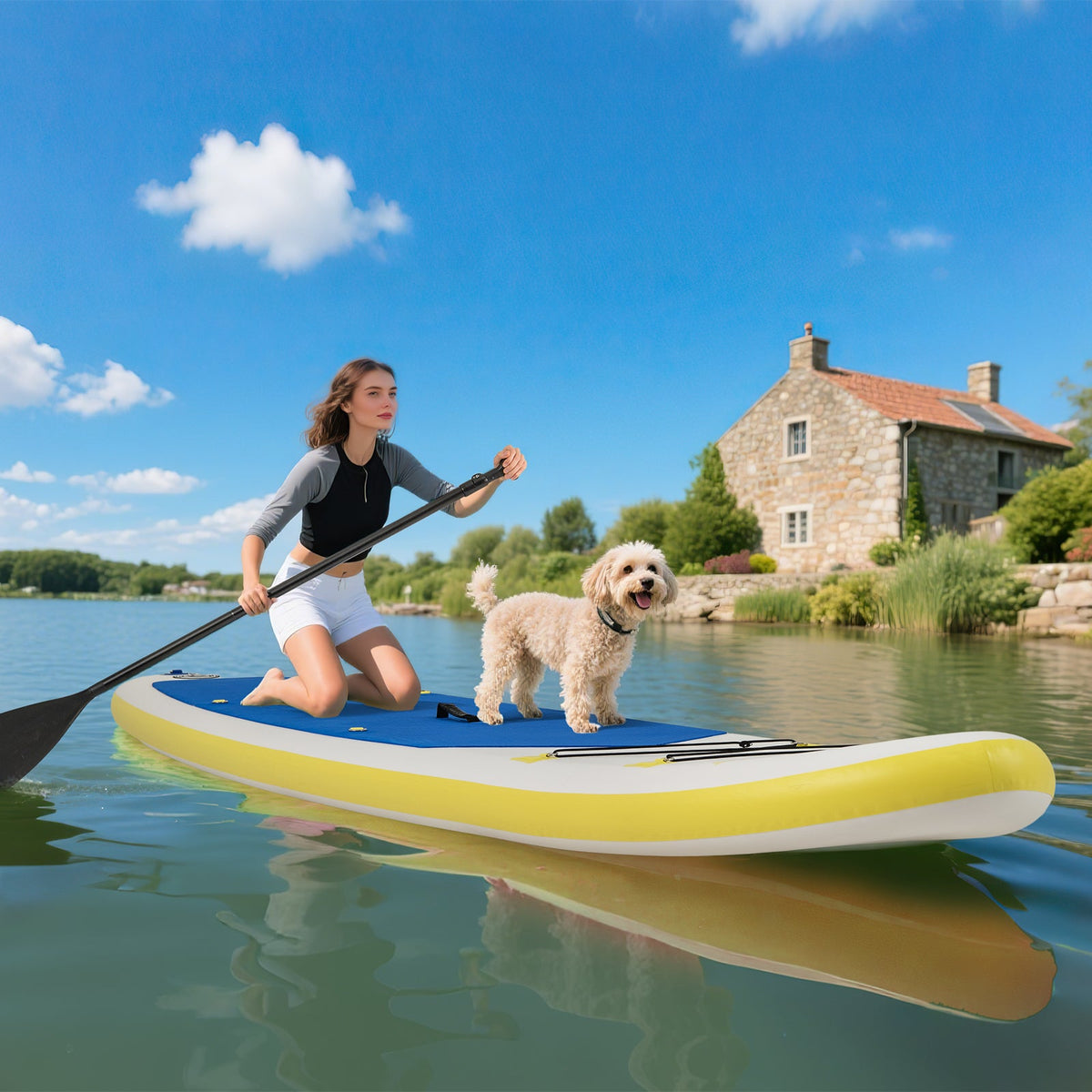11 Feet Premium SUP Inflatable Stand Up Paddle Board with Accessories for Youth Adults-L