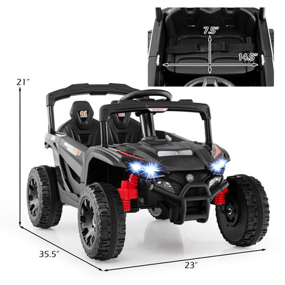 12V Kids Ride On Car UTV Electric Vehicle with LED Lights Music and Horn