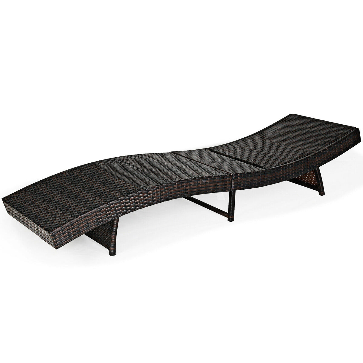 Folding Chaise Lounge with 5-Position Adjustable Backrest