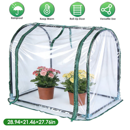 Tabletop Mini Greenhouse 29" x 21" x 28" with PVC Cover