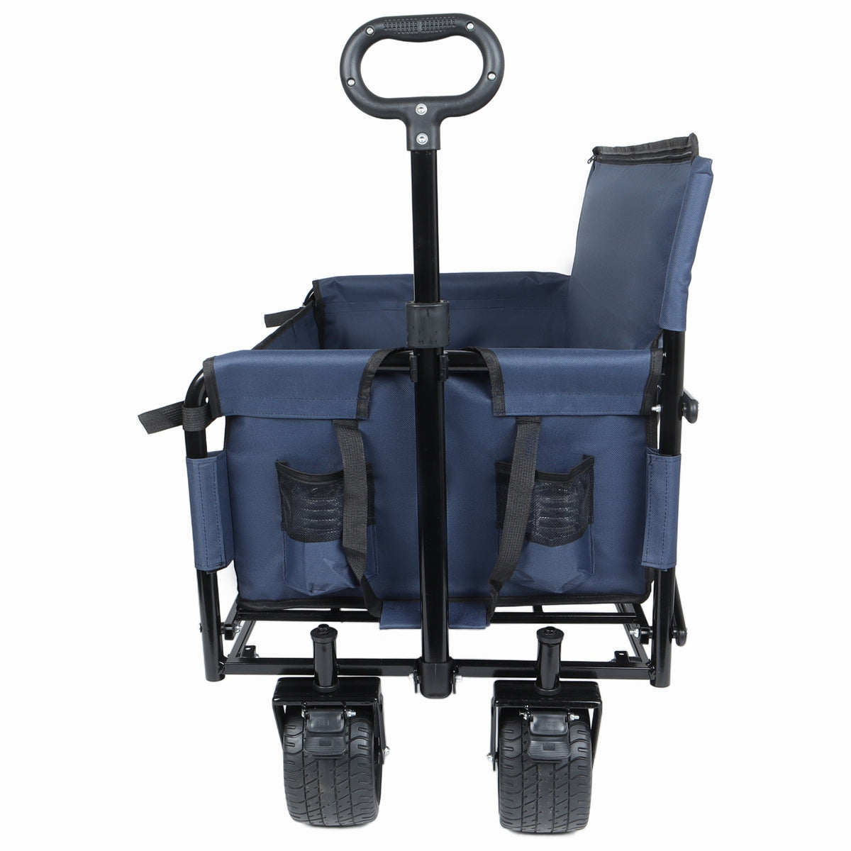 3-in-1 Folding Wagon Cart with Bench Seat, patent protection- Includes 1 ice pack, 500lbs Heavy-Duty Utility Wagon, 180L
