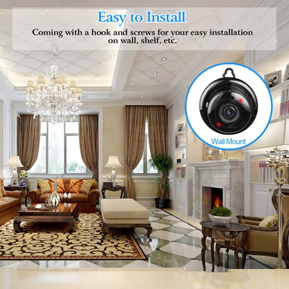 720P WiFi IP Security Camera with Night Vision & Two-Way Audio