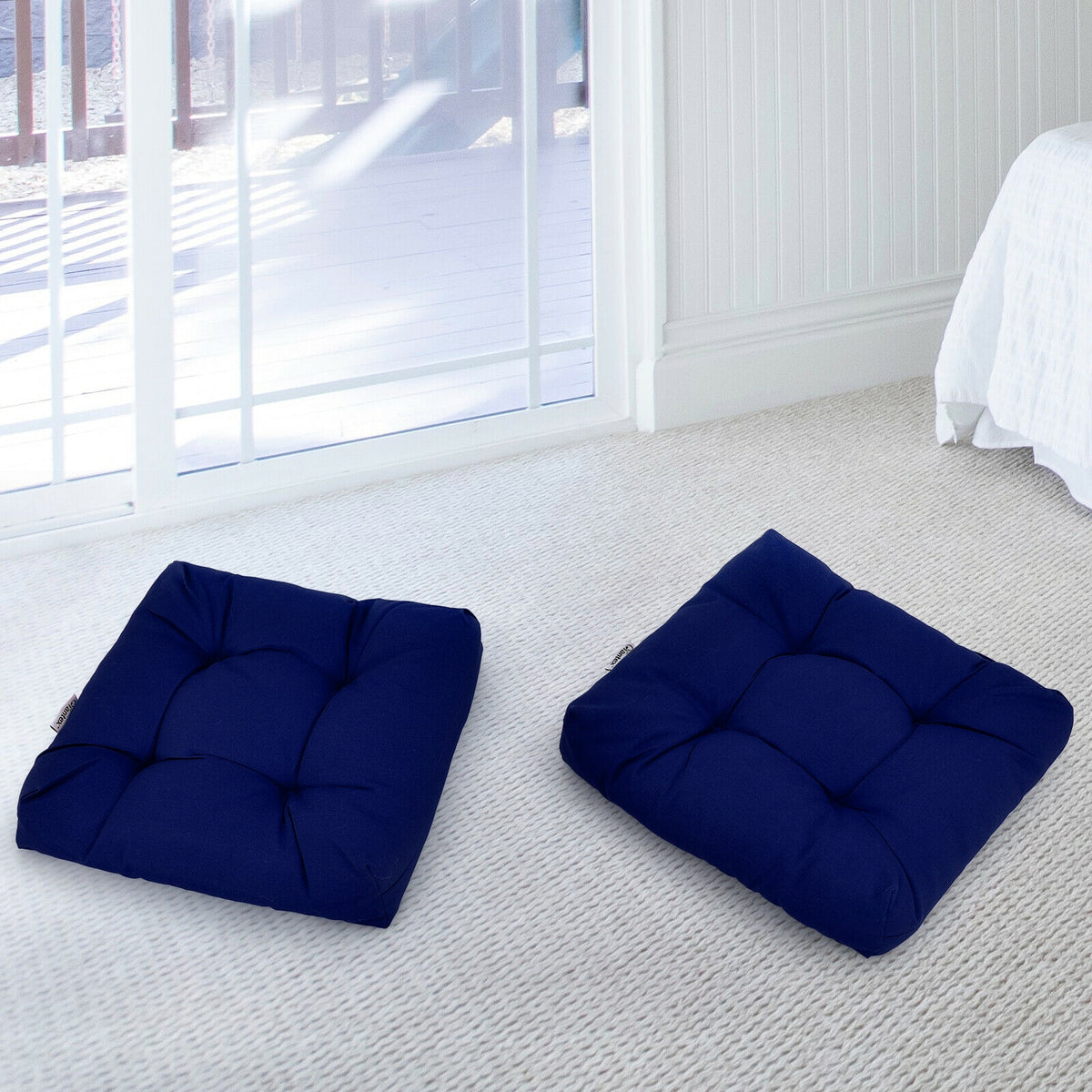 21x21 Inch Patio Chair Seat Cushion Pads - Indoor & Outdoor
