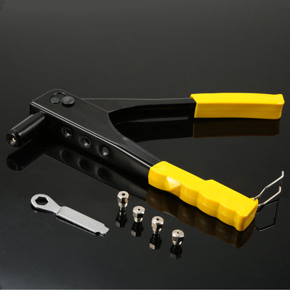 Heavy Duty Hand Riveter Gun with 4 Nozzles and Wrench