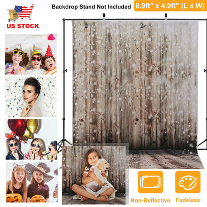 Wooden Floor Photography Backdrop 5x7ft Rustic Wall Design