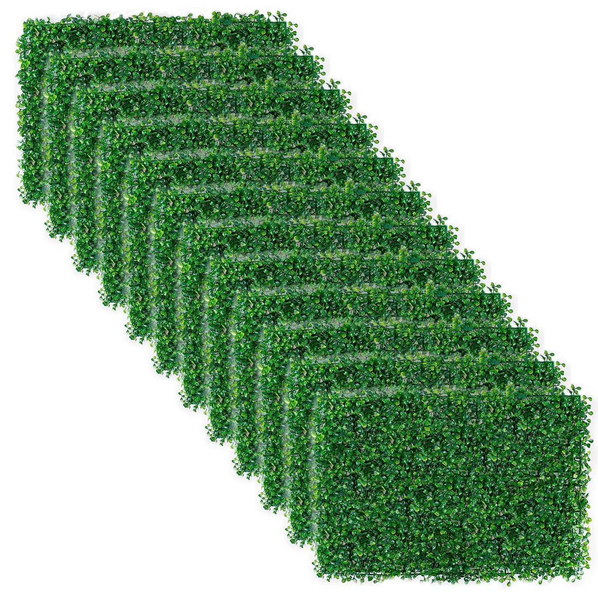 Artificial Boxwood Hedge Panels 23.6x15.75in - 12 Pack