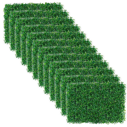 Artificial Boxwood Hedge Panels 23.6x15.75in - 12 Pack