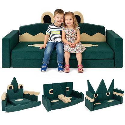 17-Piece Modular Kids Play Couch with Washable Cover