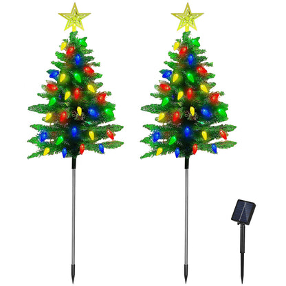 Solar Christmas Tree Pathway Lights with 100 LED & 8 Modes