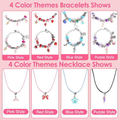 66-Piece Kids' DIY Charm Bracelet Kit