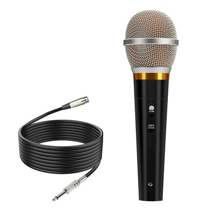 Dynamic XLR Microphone with 13ft Cable & On/Off Switch