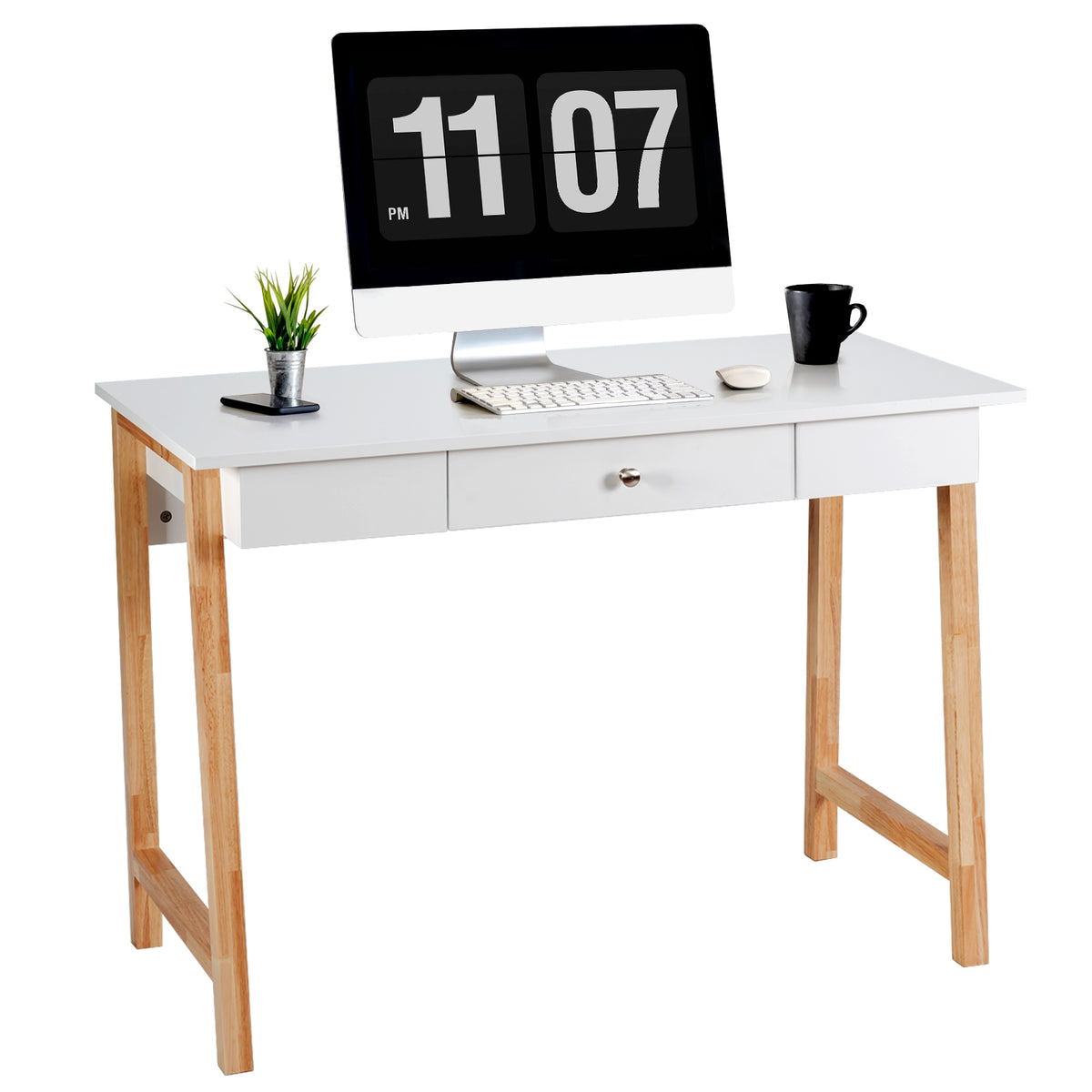 Writing Desk with Drawer - 42" Computer & Vanity Table
