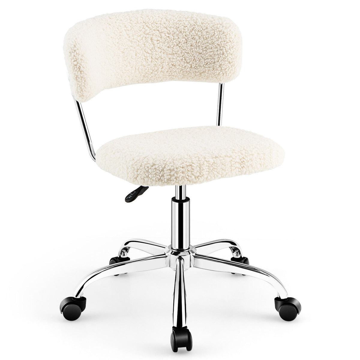 Adjustable Sherpa Office Chair with 360° Swivel