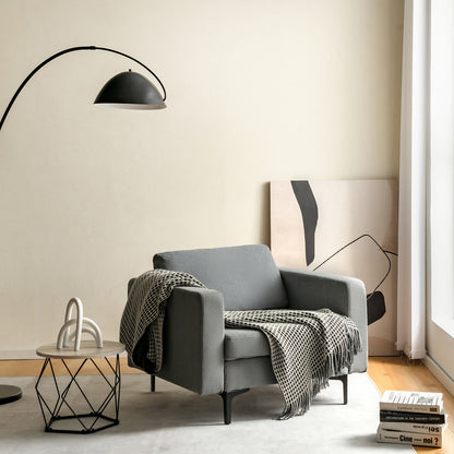 Convertible Accent Chair with Reversible Ottoman - 660 lbs