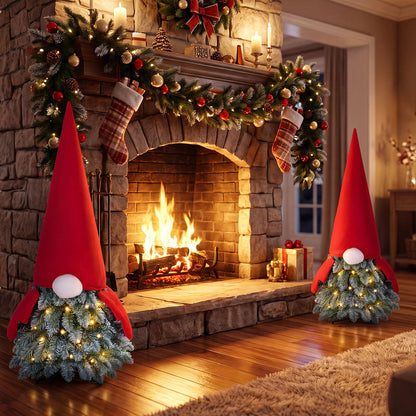 2 Pack 2.5 FT Pre-Lit Mini Tabletop Artificial Christmas Tree