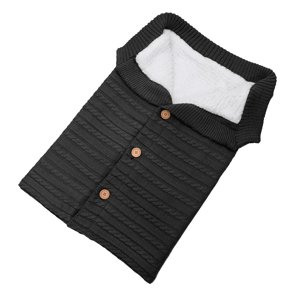 Baby Knit Swaddle Blanket with Button Closure 0-12 Months