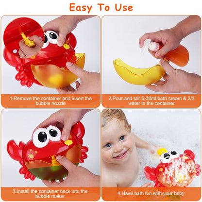 Musical Bubble Bath Maker Toy with Suction Cups for Toddlers
