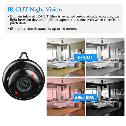 720P WiFi IP Security Camera with Night Vision & Two-Way Audio