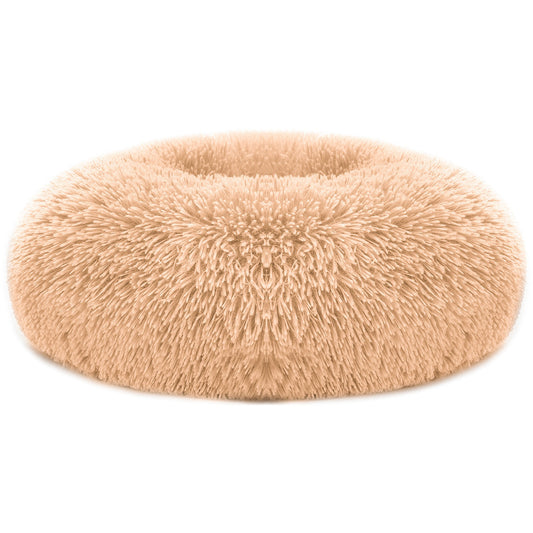 Plush Pet Bed with Raised Rim for Small Dogs & Cats