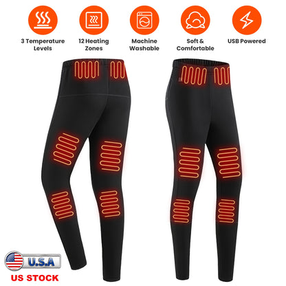 Heated Pants with 12 Heating Zones USB Powered