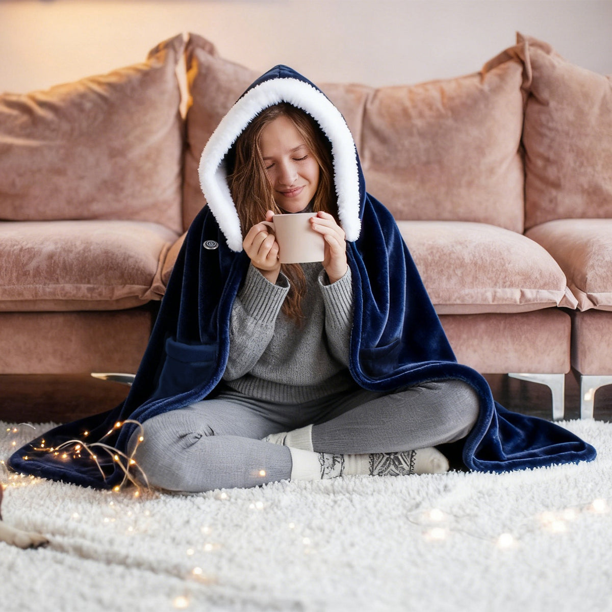 Wearable Heated Blanket with 8 Heating Zones & 3 Temperature Levels