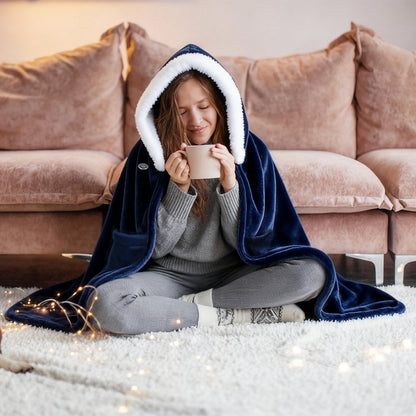 Wearable Heated Blanket with 8 Heating Zones & 3 Temperature Levels
