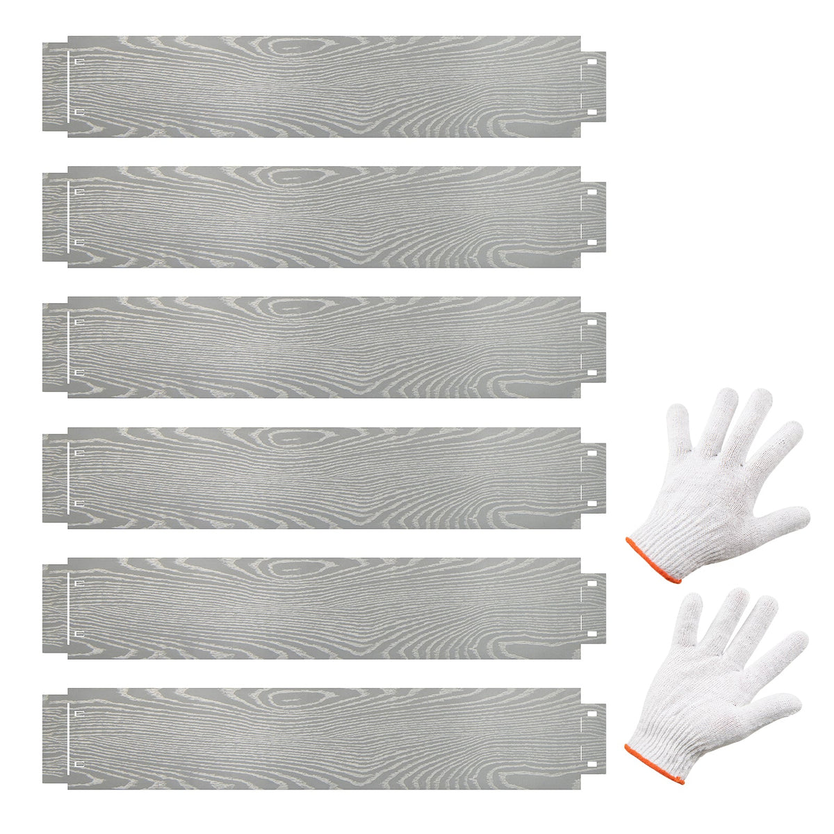 6-Pack 20 FT Galvanized Metal Landscape Edging for Lawn Yard