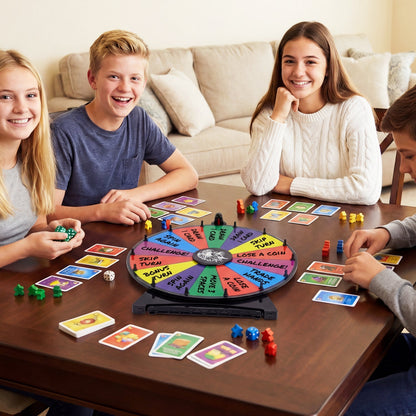 20 Inches 14 Slots Spin Wheel with Blackboard Marker for Prizes