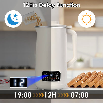 Nut Milk Maker 27oz with Delay Timer & Self-Cleaning