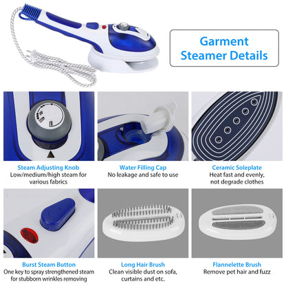 Handheld Garment Steamer with 3 Adjustable Steam Levels